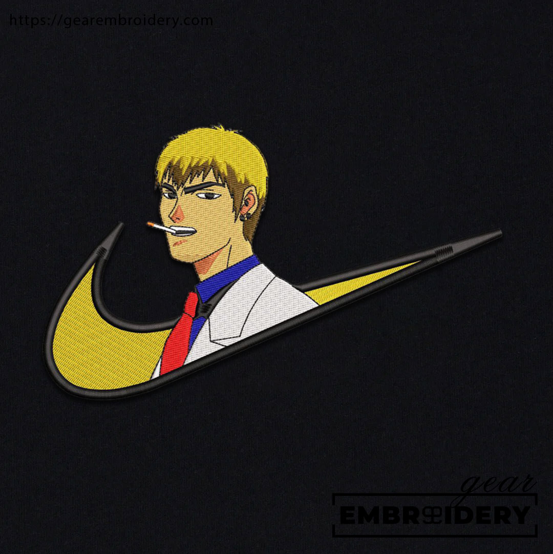 Onizuka swoosh great teacher onizuka nike Anime Embroidered Design Personalized Embroidered T Shirt Sweatshirt Hoodie Clothing OT041