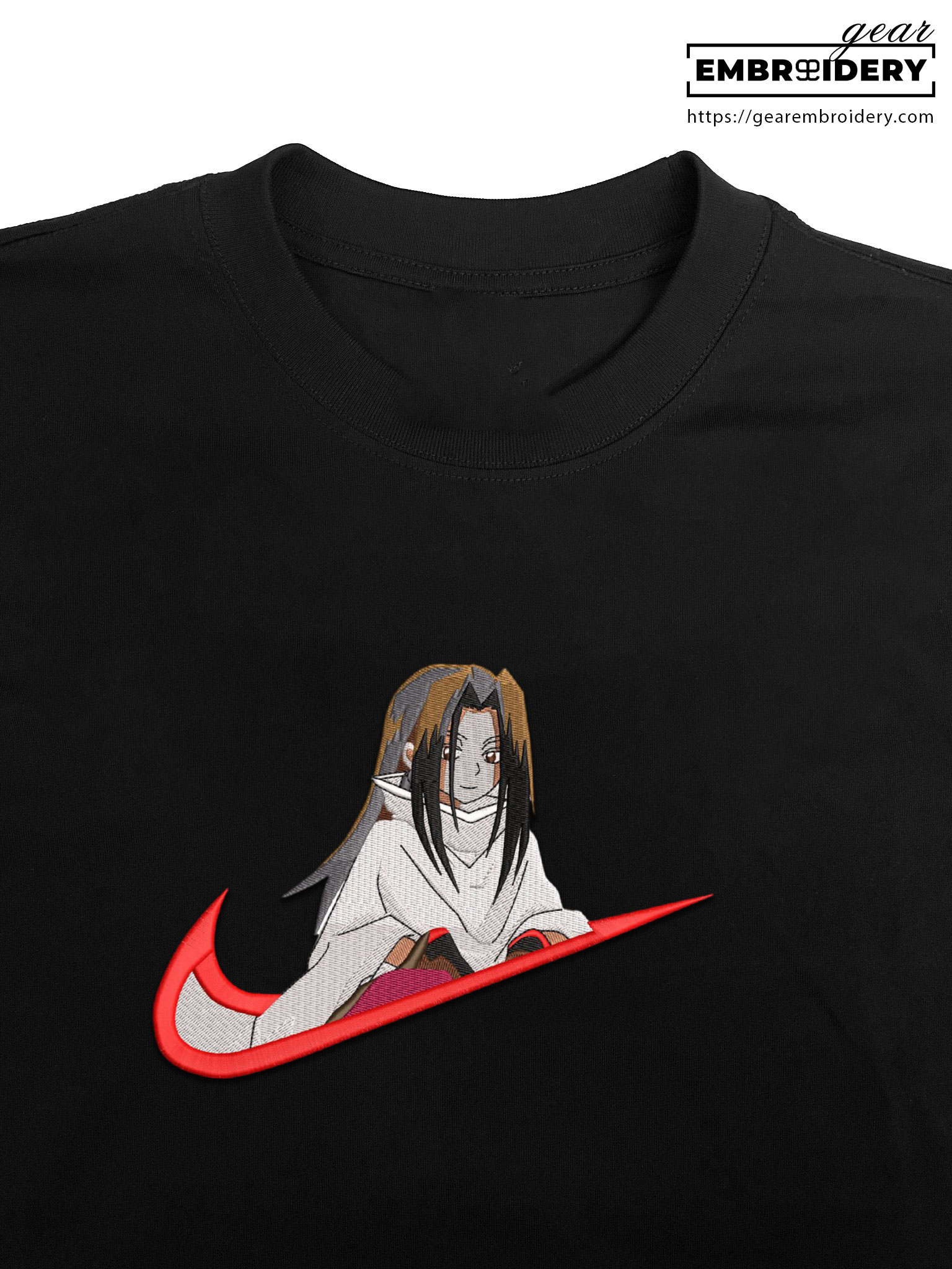 Onmyodo swoosh shaman king nike Anime Embroidered Design Personalized Embroidered T Shirt Sweatshirt Hoodie Clothing OT042