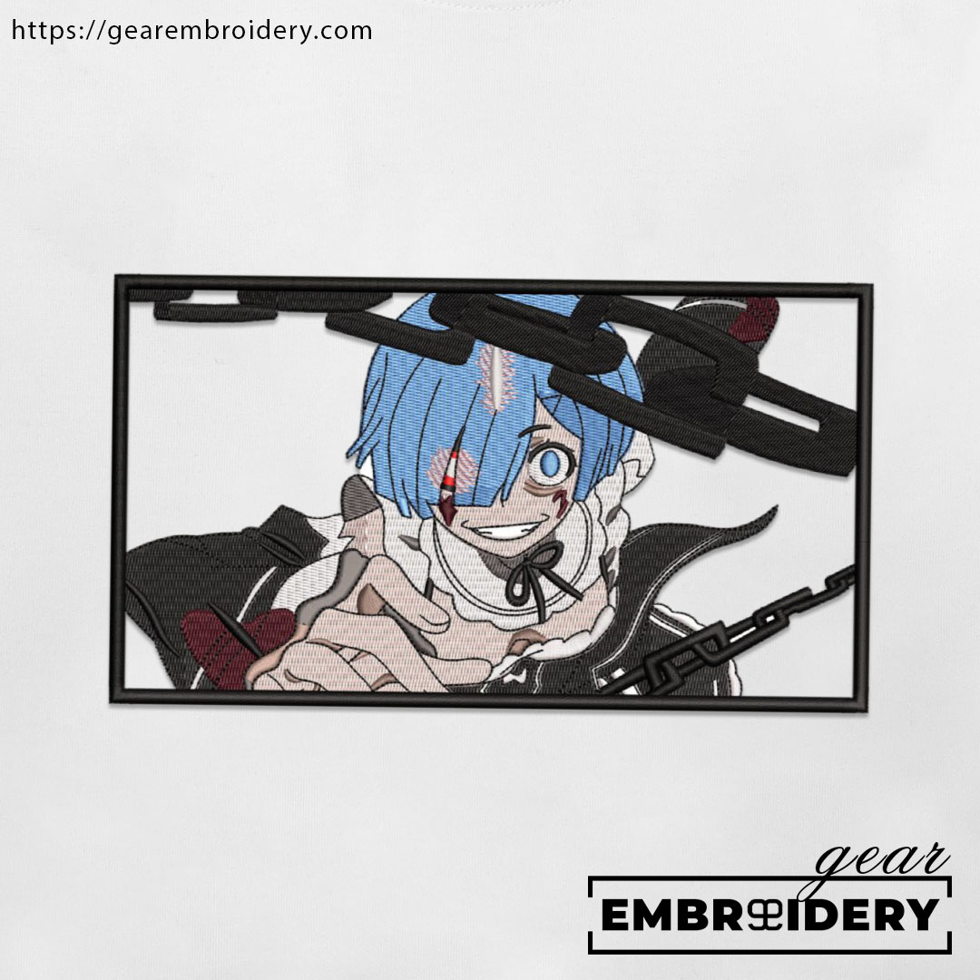 Rem overlord Anime Embroidered Design Personalized Embroidered T Shirt Sweatshirt Hoodie Clothing OT044