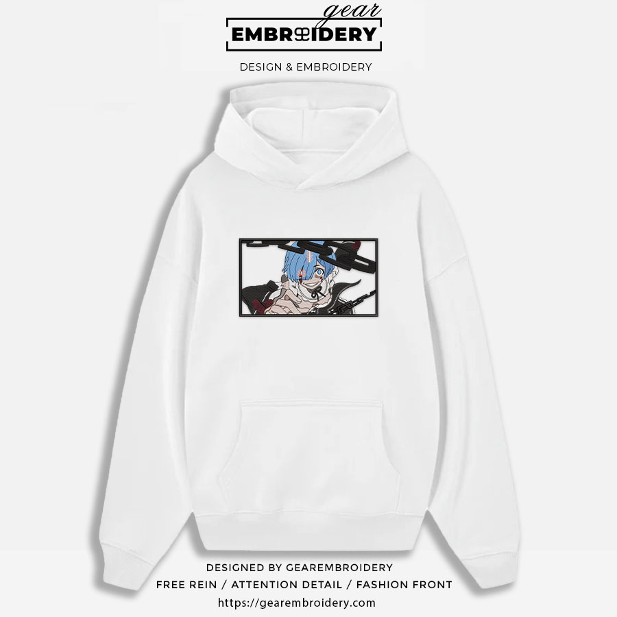 Rem overlord Anime Embroidered Design Personalized Embroidered T Shirt Sweatshirt Hoodie Clothing OT044