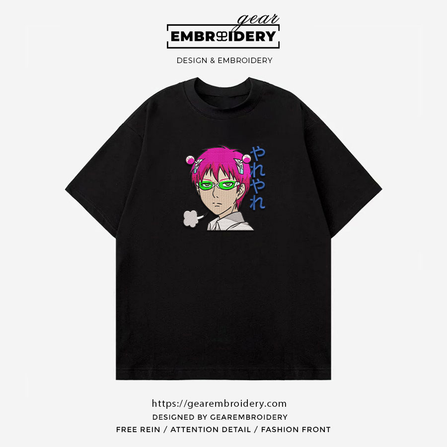 Saiki the disastrous life of saiki Anime Embroidered Design Personalized Embroidered T Shirt Sweatshirt Hoodie Clothing OT050