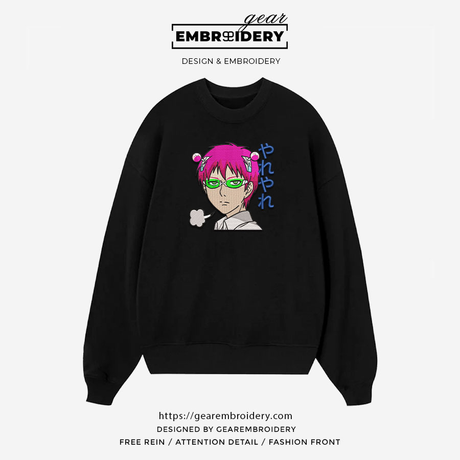 Saiki the disastrous life of saiki Anime Embroidered Design Personalized Embroidered T Shirt Sweatshirt Hoodie Clothing OT050