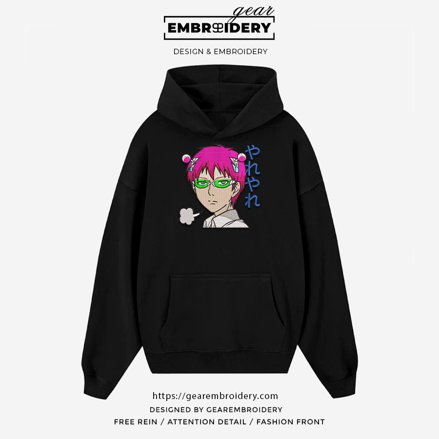 Saiki the disastrous life of saiki Anime Embroidered Design Personalized Embroidered T Shirt Sweatshirt Hoodie Clothing OT050