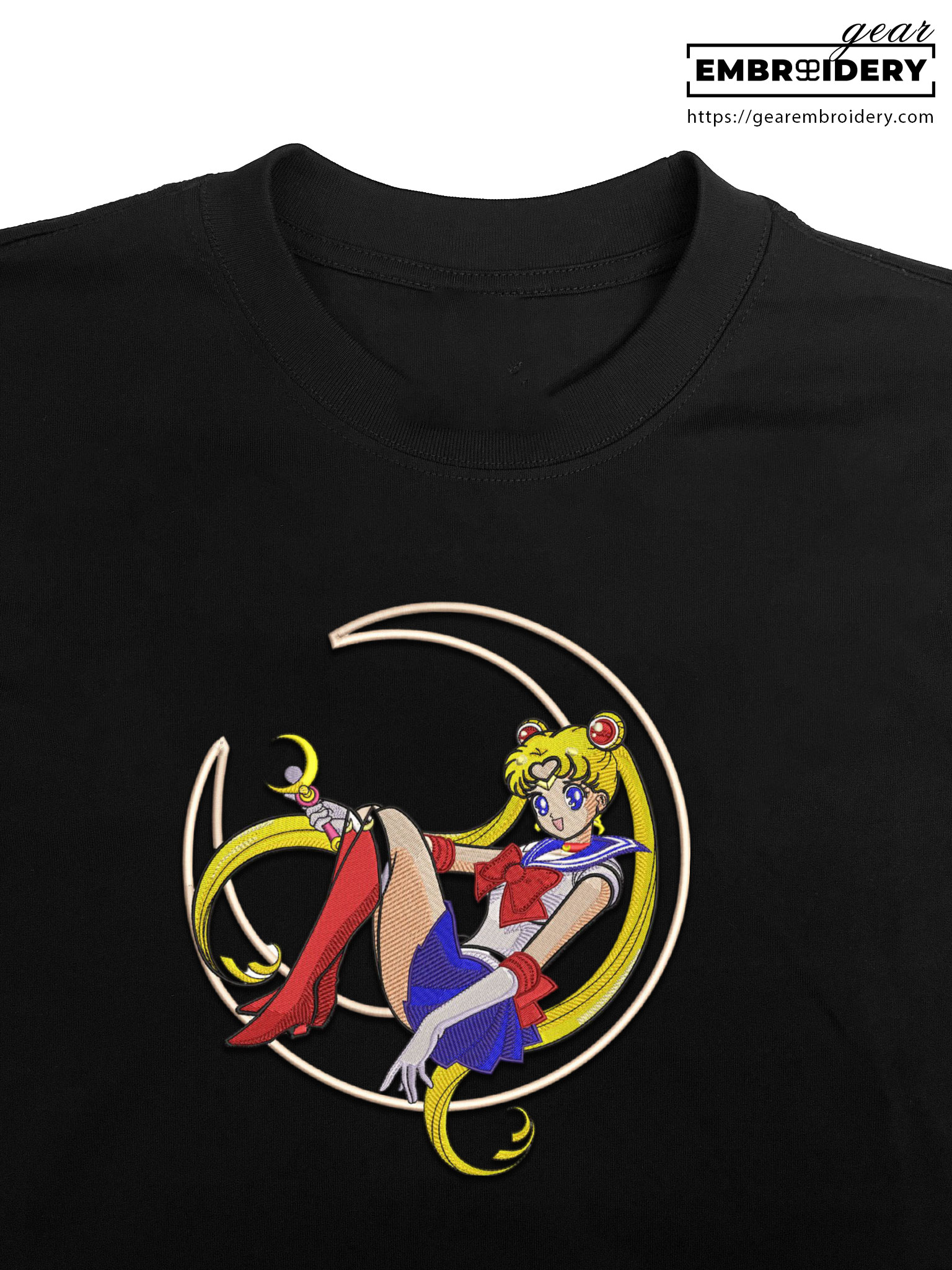 Sailor moon sailor moon Anime Embroidered Design Personalized Embroidered T Shirt Sweatshirt Hoodie Clothing OT051