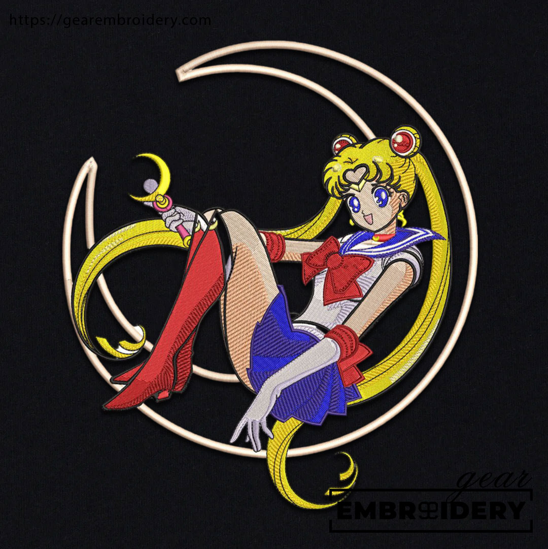 Sailor moon sailor moon Anime Embroidered Design Personalized Embroidered T Shirt Sweatshirt Hoodie Clothing OT051