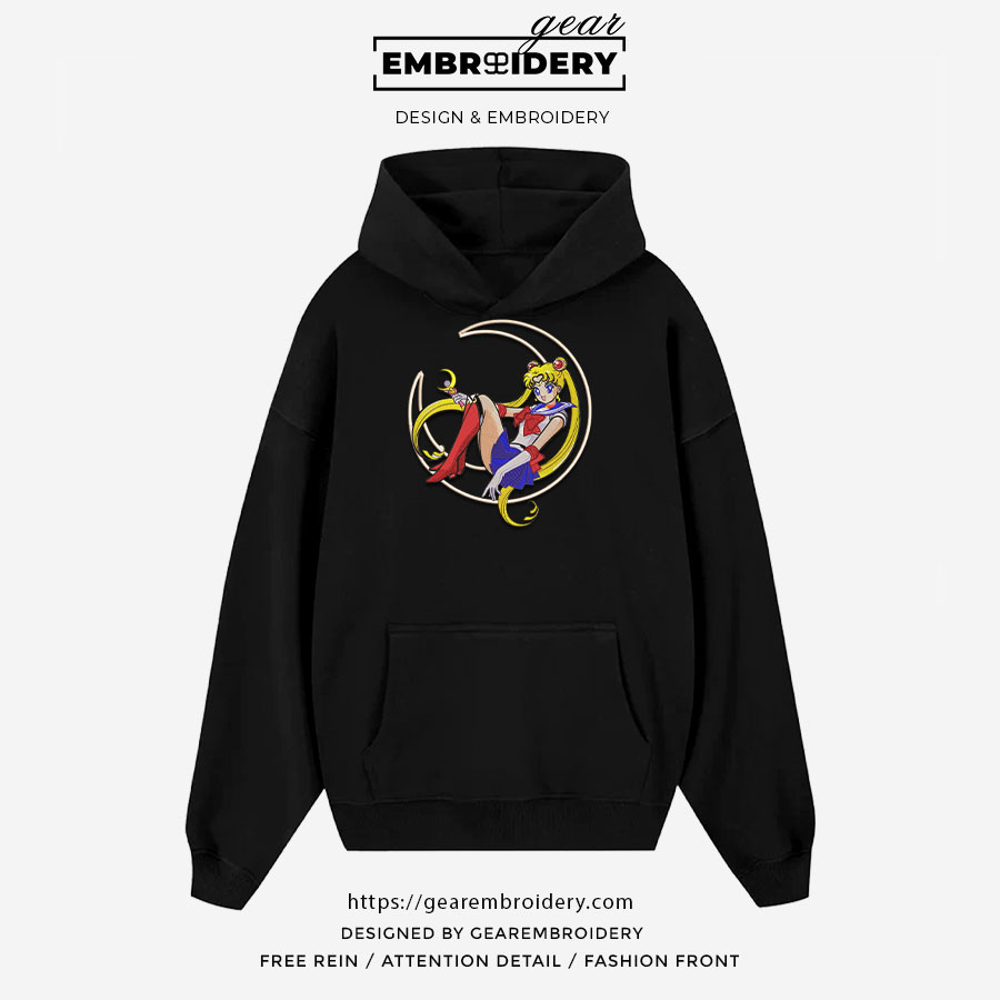 Sailor moon sailor moon Anime Embroidered Design Personalized Embroidered T Shirt Sweatshirt Hoodie Clothing OT051