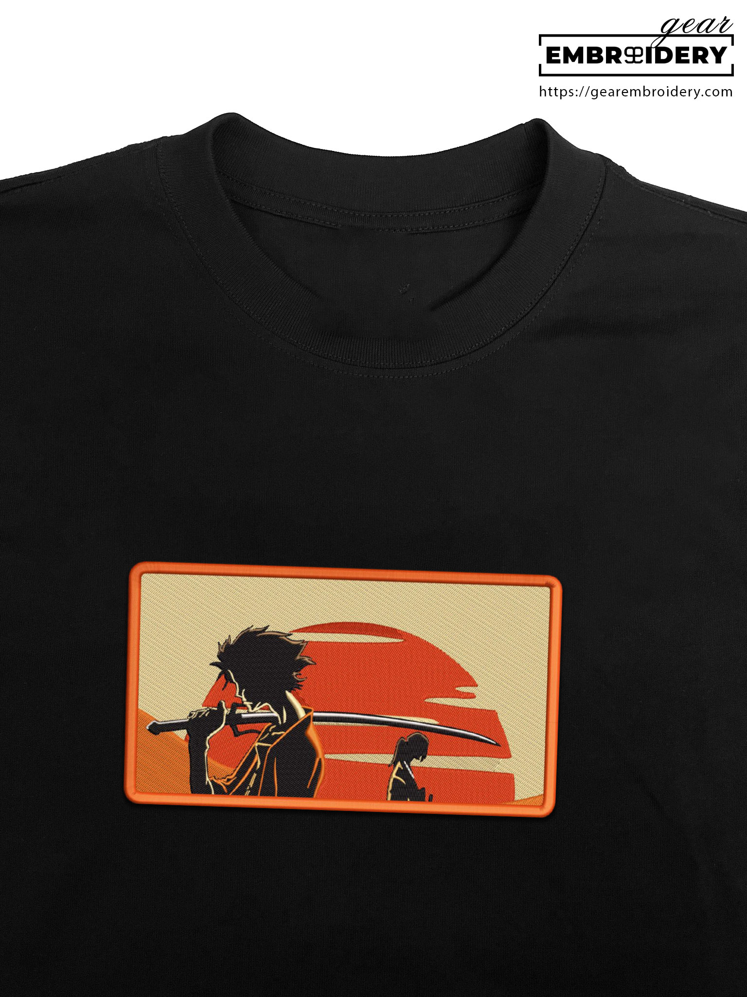 Samurai champloo samurai champloo Anime Embroidered Design Personalized Embroidered T Shirt Sweatshirt Hoodie Clothing OT055