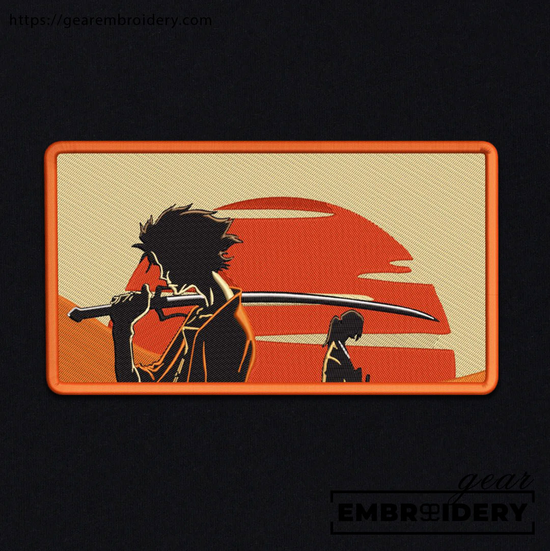 Samurai champloo samurai champloo Anime Embroidered Design Personalized Embroidered T Shirt Sweatshirt Hoodie Clothing OT055