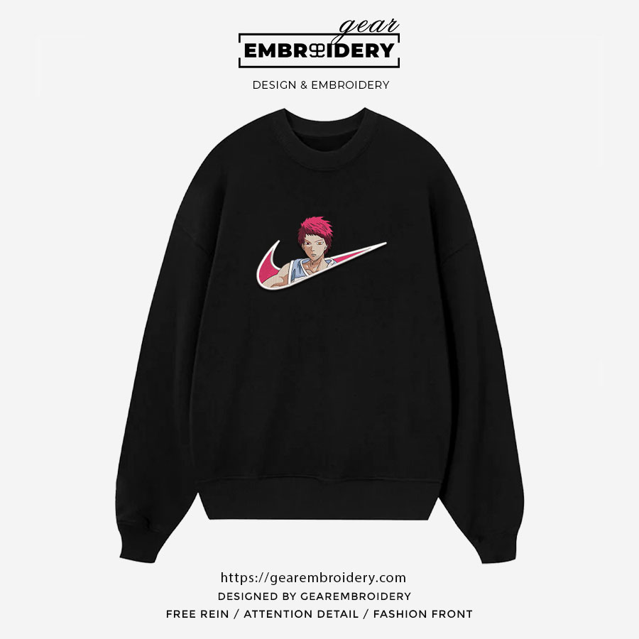 Seijuro akashi swoosh kuroko s basketball nike Anime Embroidered Design Personalized Embroidered T Shirt Sweatshirt Hoodie Clothing OT056