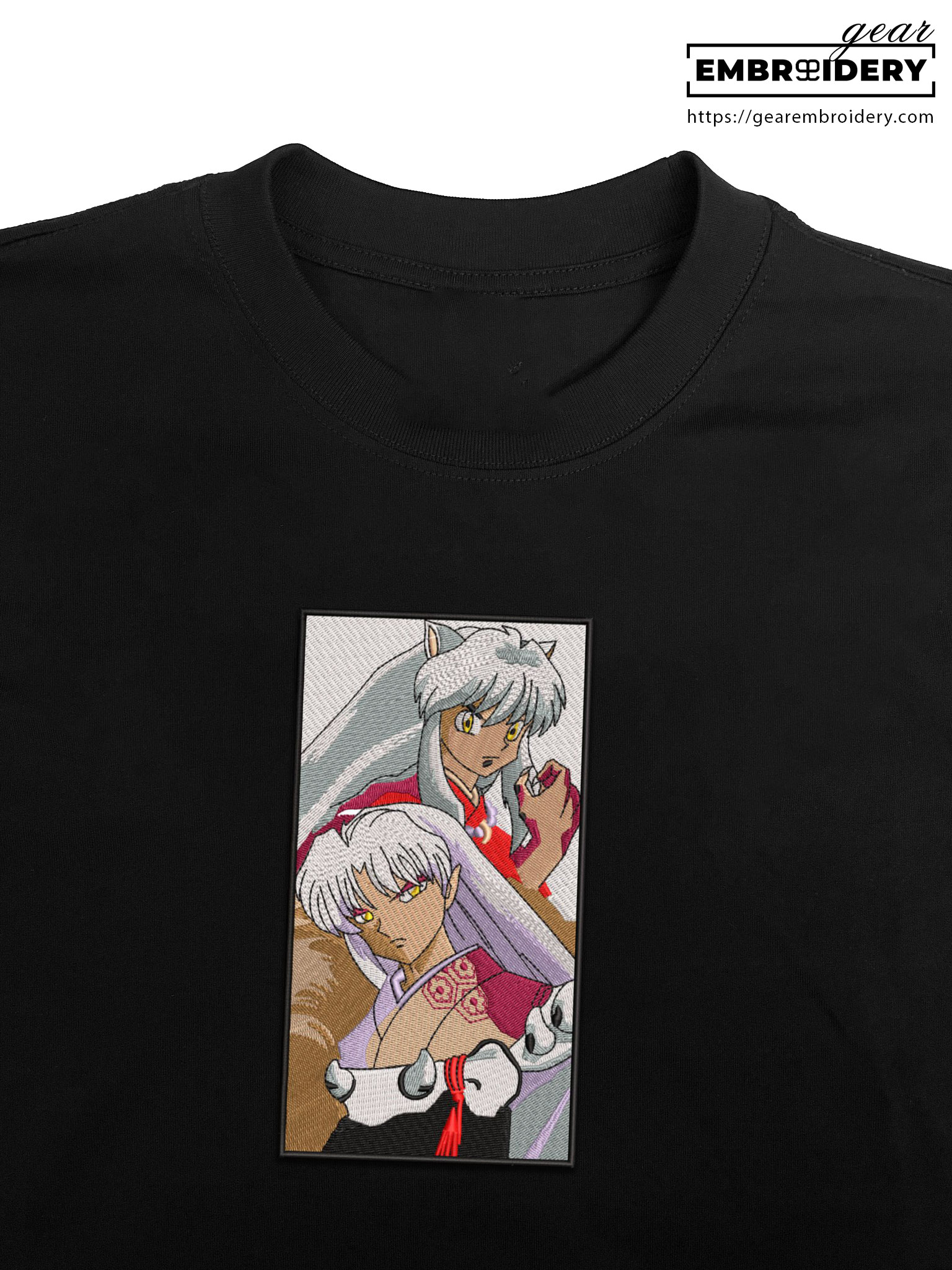 Sessomaru inuyasha Anime Embroidered Design Personalized Embroidered T Shirt Sweatshirt Hoodie Clothing OT057