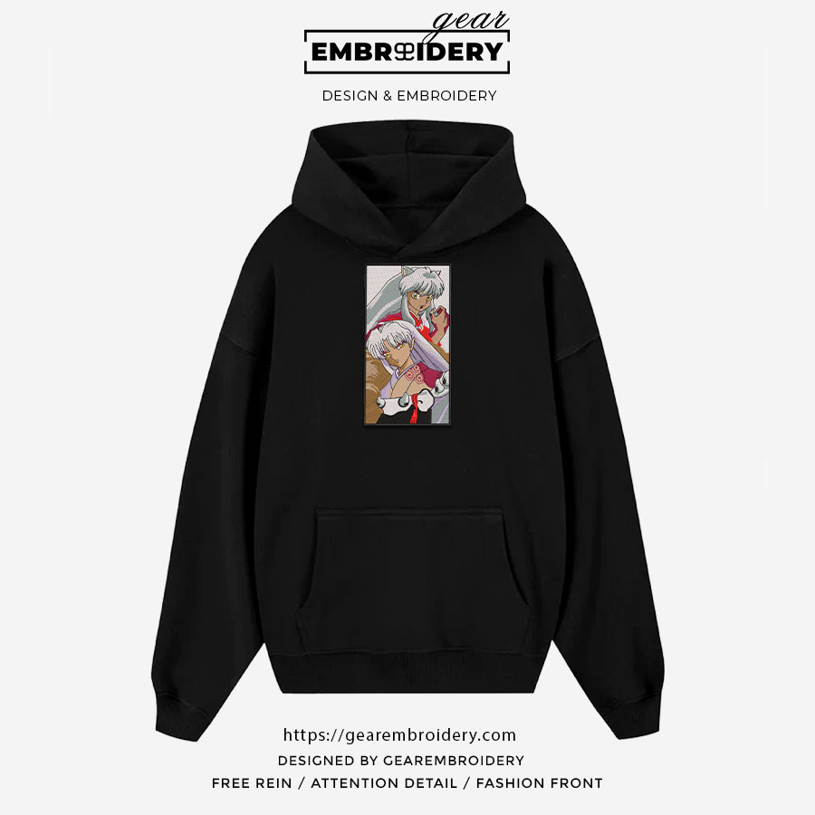Sessomaru inuyasha Anime Embroidered Design Personalized Embroidered T Shirt Sweatshirt Hoodie Clothing OT057
