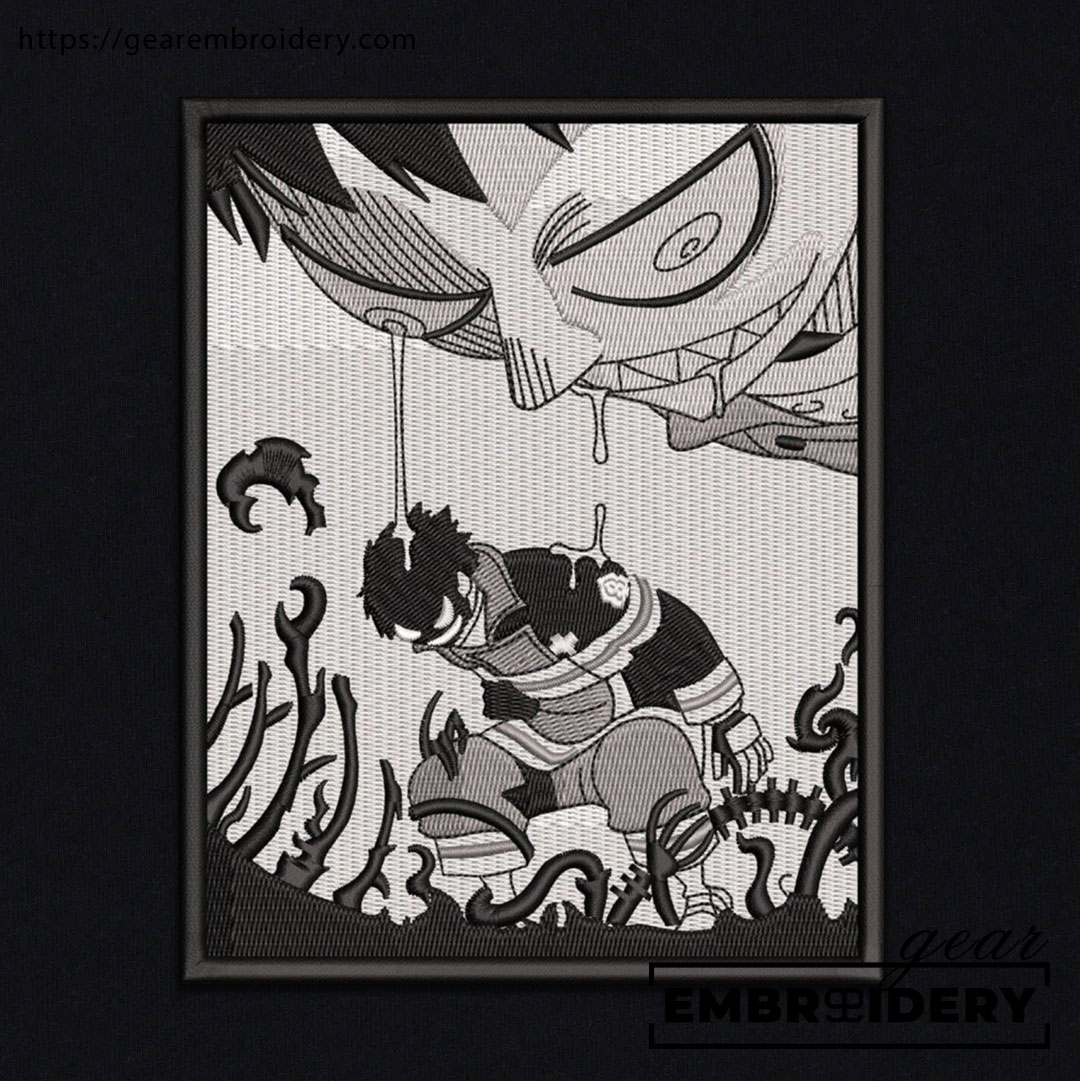 Shinra kasukabe fire force Anime Embroidered Design Personalized Embroidered T Shirt Sweatshirt Hoodie Clothing OT060