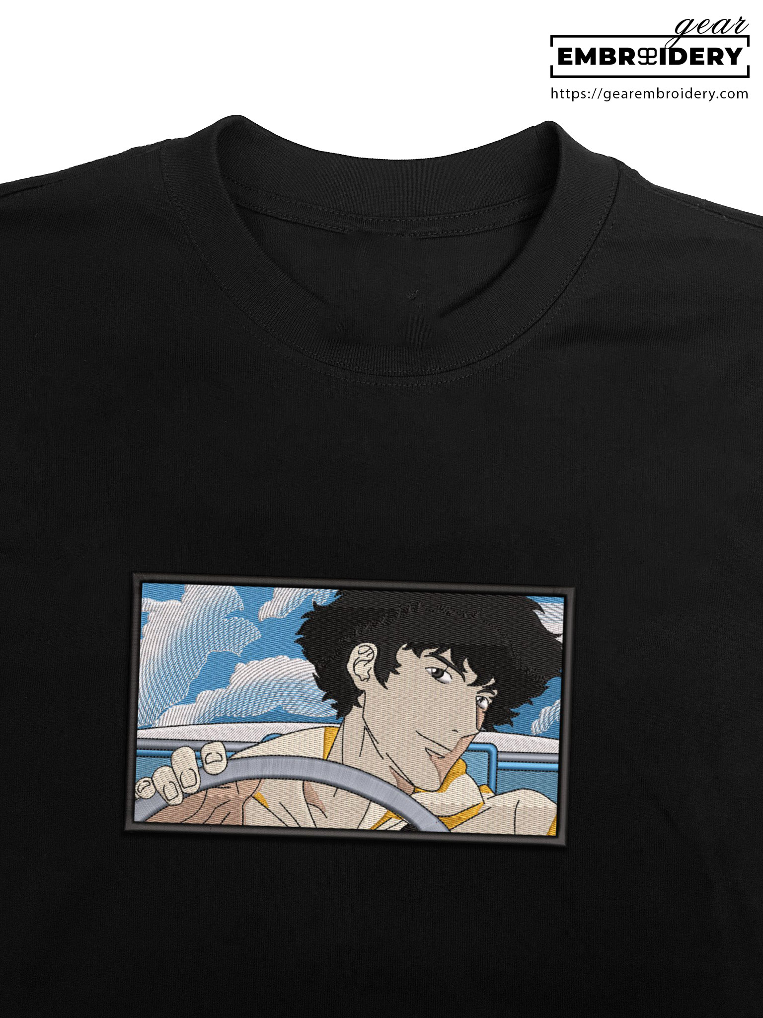 Spike spiegel cowboy bebop Anime Embroidered Design Personalized Embroidered T Shirt Sweatshirt Hoodie Clothing OT063