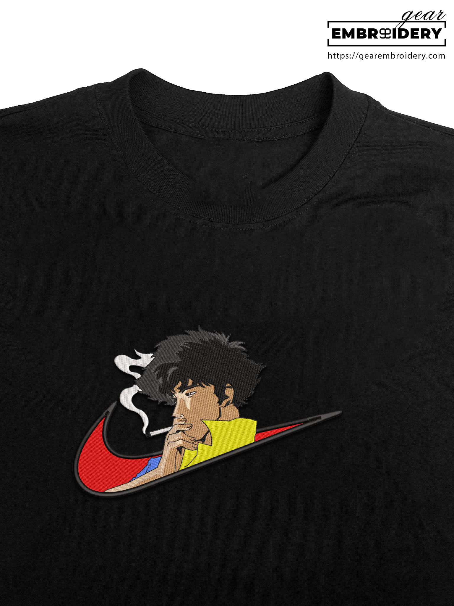 Spike swoosh cowboy bebop nike Anime Embroidered Design Personalized Embroidered T Shirt Sweatshirt Hoodie Clothing OT064