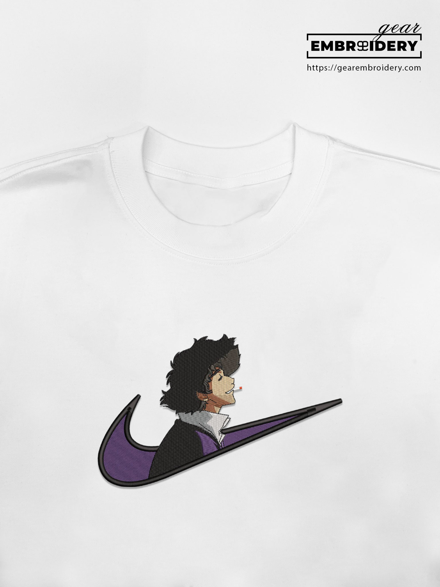 Spike swoosh cowboy bebop nike Anime Embroidered Design Personalized Embroidered T Shirt Sweatshirt Hoodie Clothing OT065