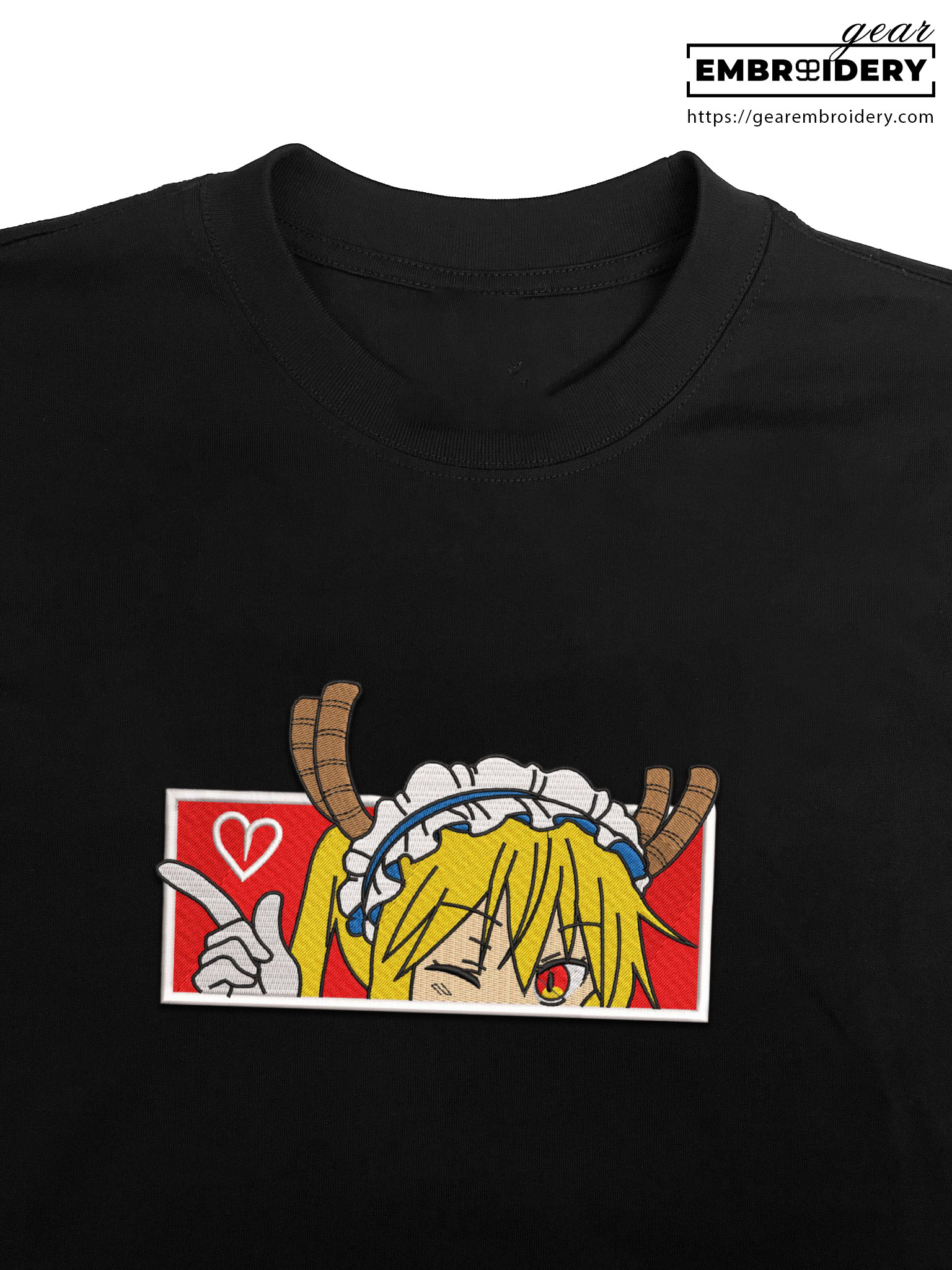 Tohru miss kobayashi s dragon maid Anime Embroidered Design Personalized Embroidered T Shirt Sweatshirt Hoodie Clothing OT071