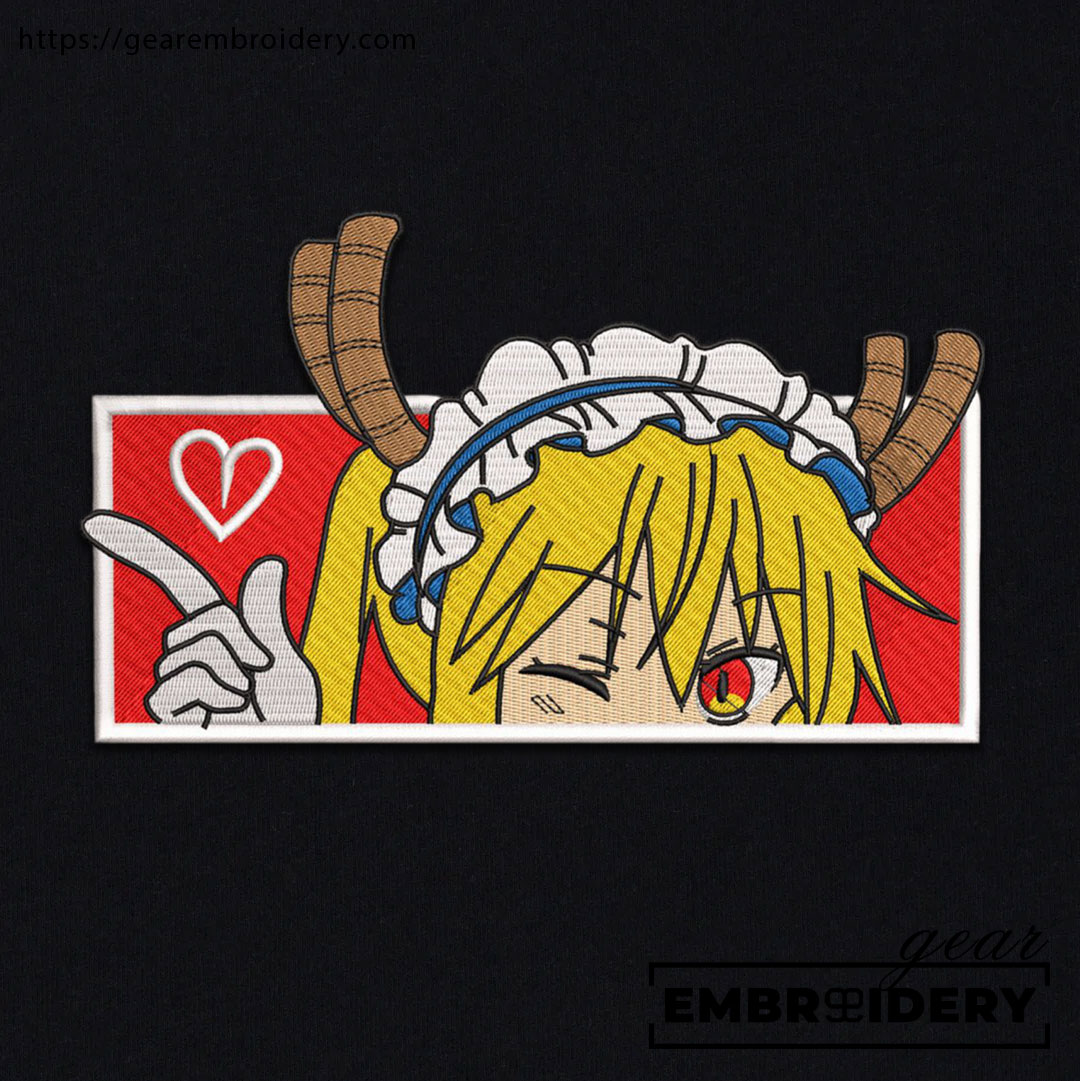 Tohru miss kobayashi s dragon maid Anime Embroidered Design Personalized Embroidered T Shirt Sweatshirt Hoodie Clothing OT071