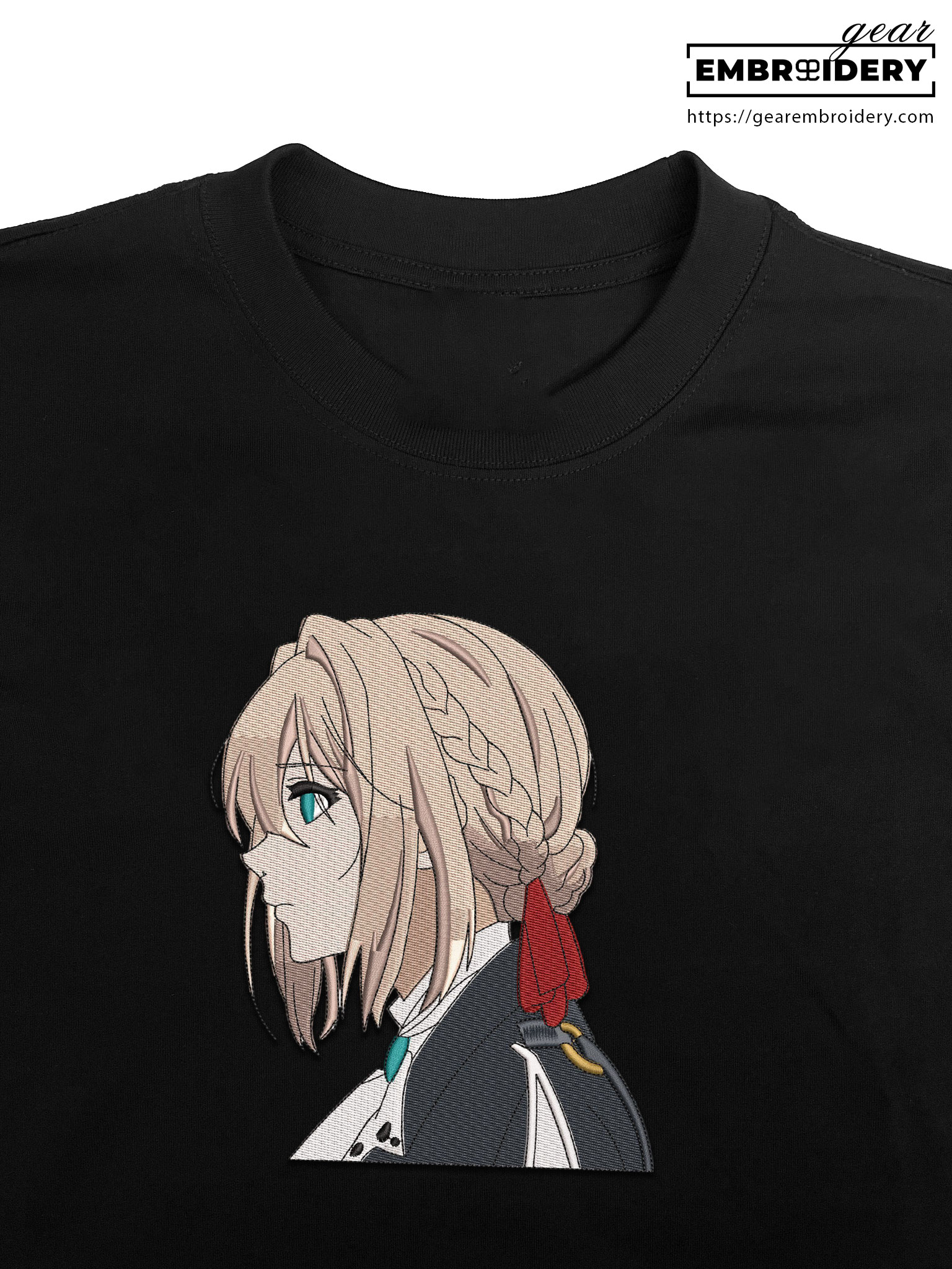 Violet evergarden violet evergarden Anime Embroidered Design Personalized Embroidered T Shirt Sweatshirt Hoodie Clothing OT077