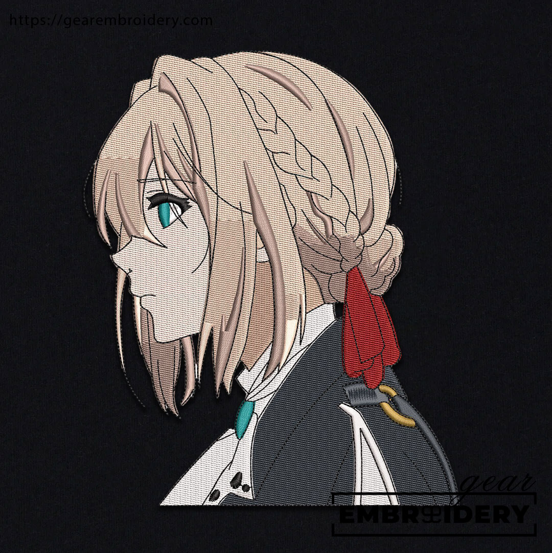 Violet evergarden violet evergarden Anime Embroidered Design Personalized Embroidered T Shirt Sweatshirt Hoodie Clothing OT077