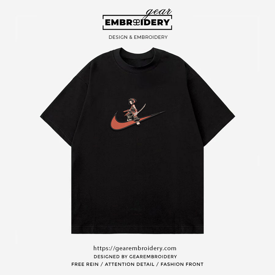 Yoh asakura swoosh shaman king nike Anime Embroidered Design Personalized Embroidered T Shirt Sweatshirt Hoodie Clothing OT081