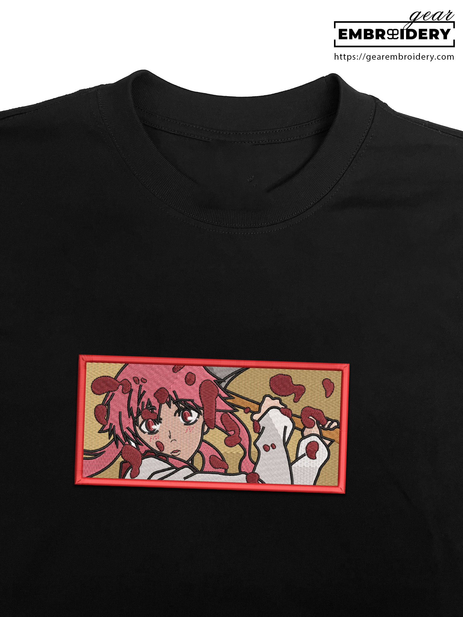 Yuno gasai axe future diary Anime Embroidered Design Personalized Embroidered T Shirt Sweatshirt Hoodie Clothing OT083