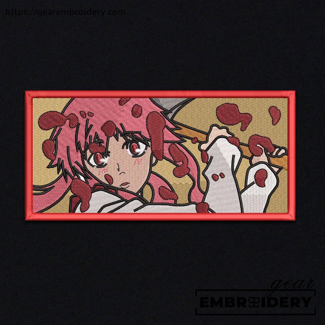 Yuno gasai axe future diary Anime Embroidered Design Personalized Embroidered T Shirt Sweatshirt Hoodie Clothing OT083