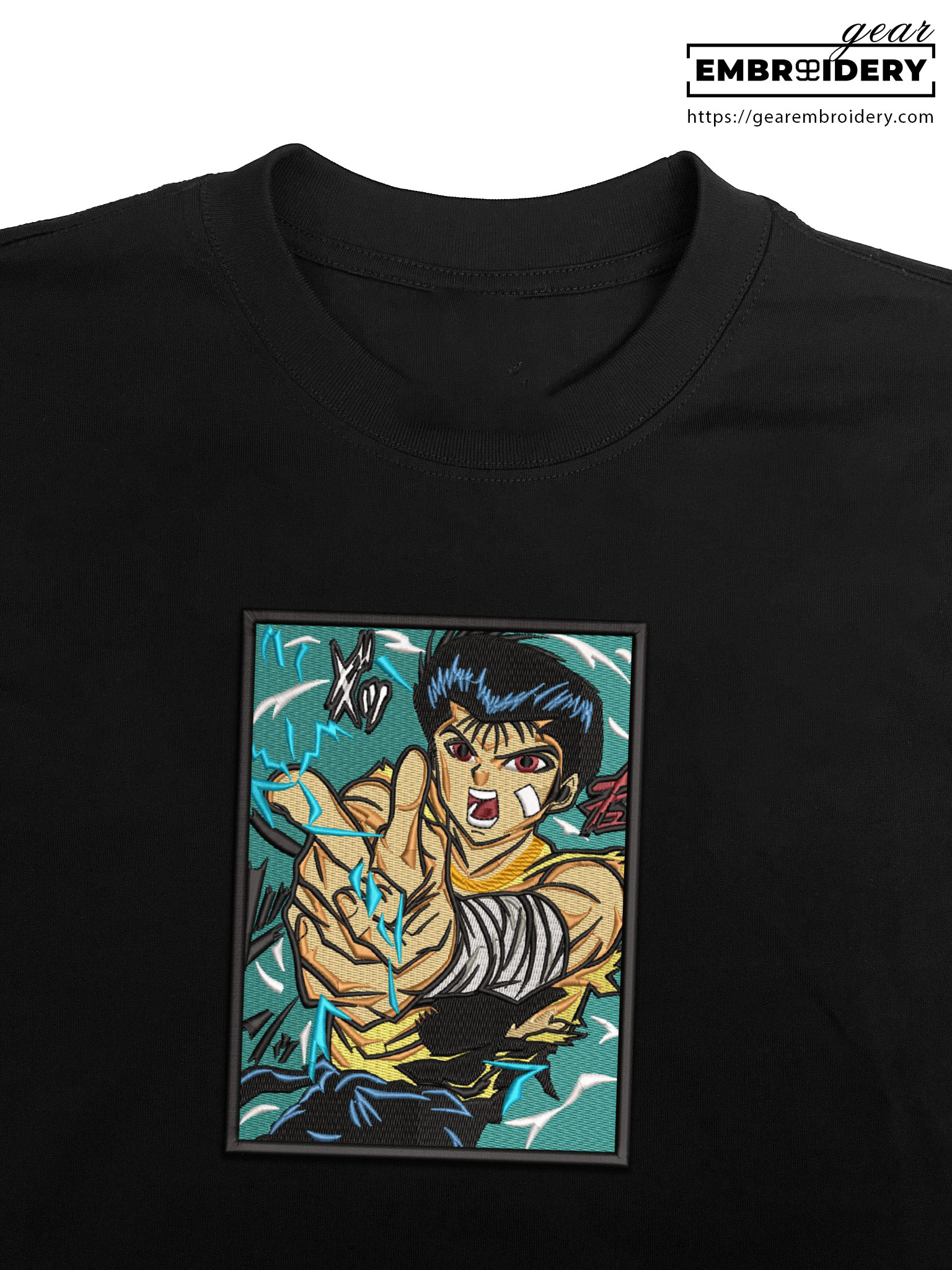 Yusuke urameshi yuyu hakusho Anime Embroidered Design Personalized Embroidered T Shirt Sweatshirt Hoodie Clothing OT086