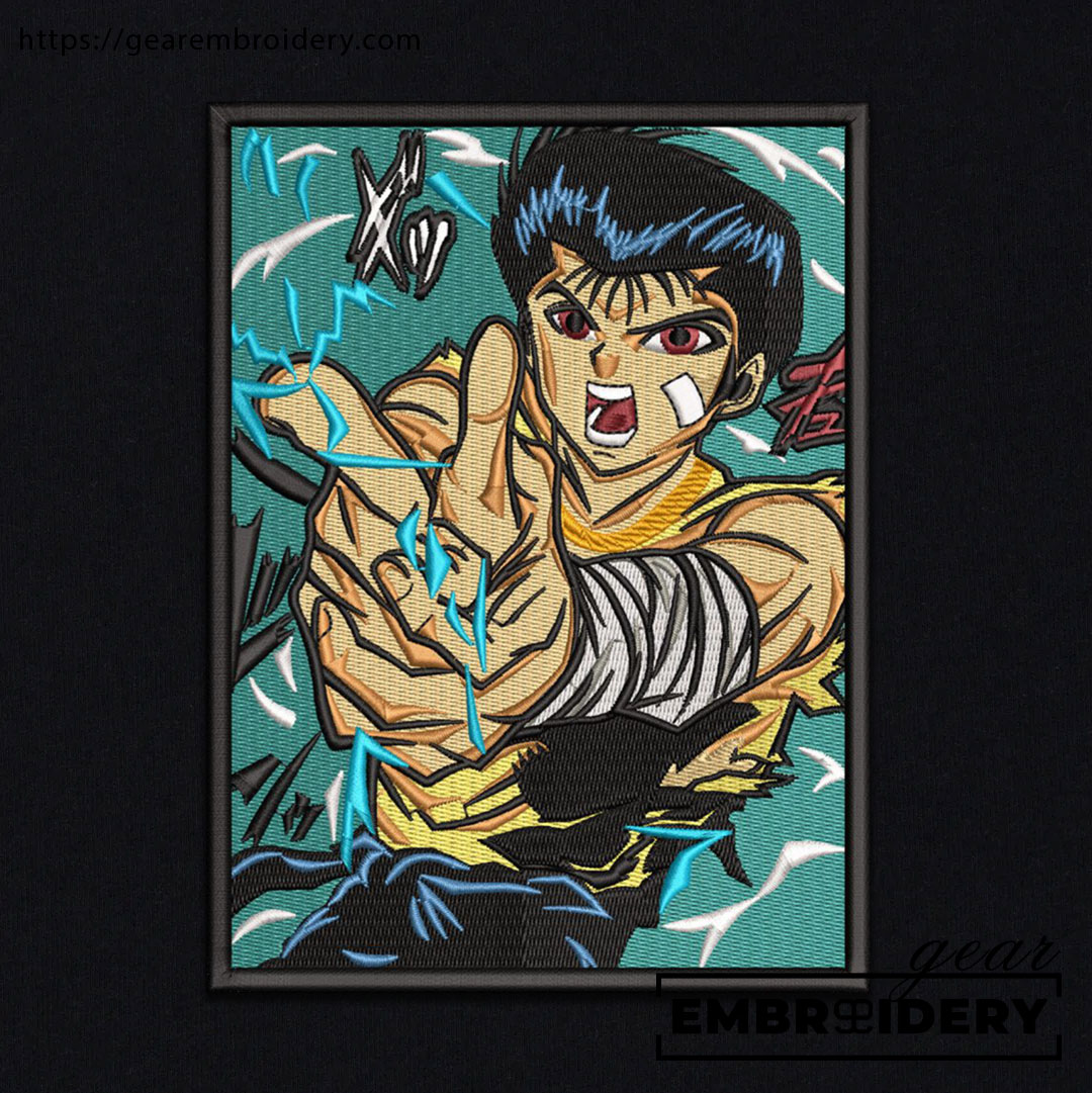 Yusuke urameshi yuyu hakusho Anime Embroidered Design Personalized Embroidered T Shirt Sweatshirt Hoodie Clothing OT086