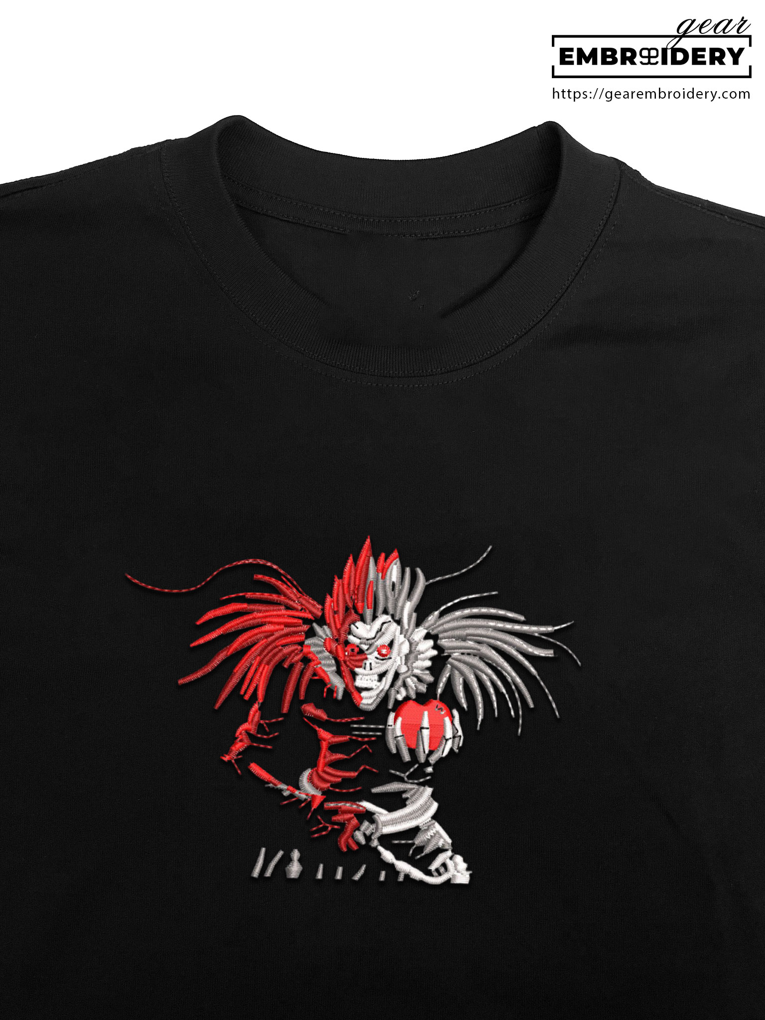 Ryuk Death Note Anime Embroidered Design Personalized Embroidered T Shirt Sweatshirt Hoodie Clothing DN011