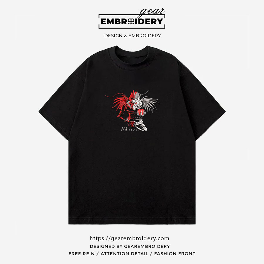 Ryuk Death Note Anime Embroidered Design Personalized Embroidered T Shirt Sweatshirt Hoodie Clothing DN011