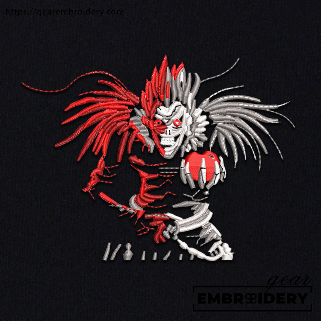 Ryuk Death Note Anime Embroidered Design Personalized Embroidered T Shirt Sweatshirt Hoodie Clothing DN011