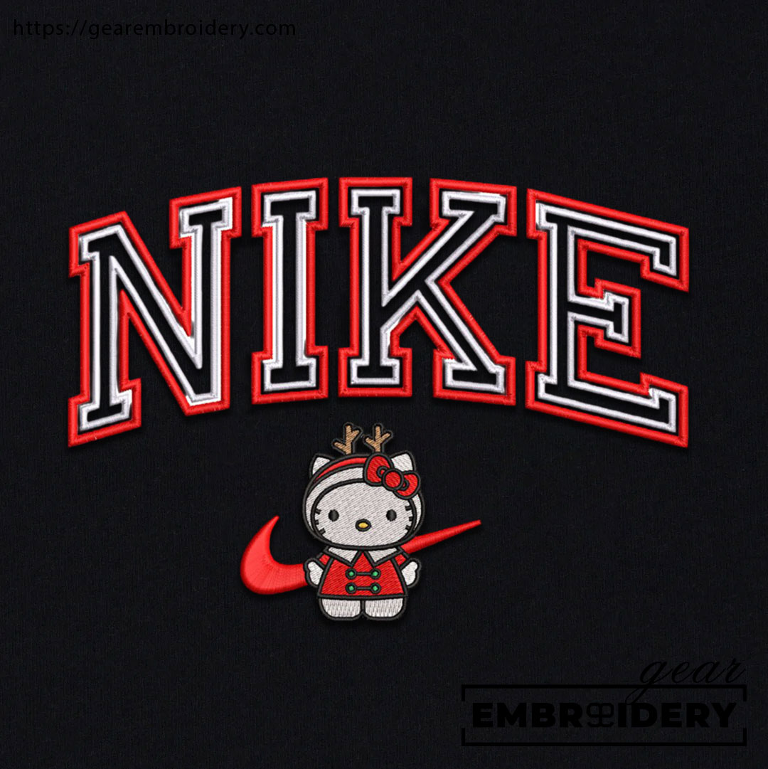 Kitty christmas Hello Kitty Personalized Embroidered T Shirt Sweatshirt Hoodie Clothing HK001