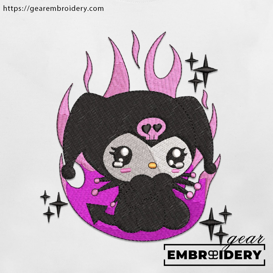 Kuromi Hello Kitty Personalized Embroidered T Shirt Sweatshirt Hoodie Clothing HK005