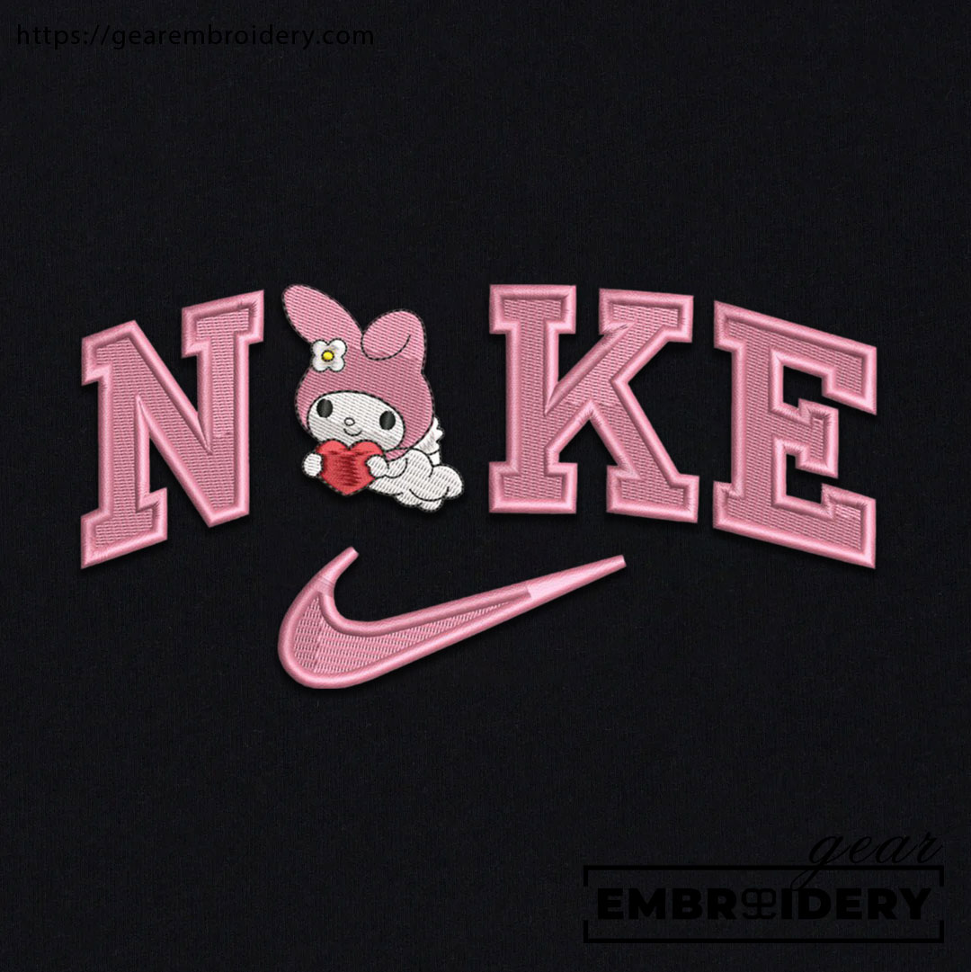 Melody heart Hello Kitty Personalized Embroidered T Shirt Sweatshirt Hoodie Clothing HK007