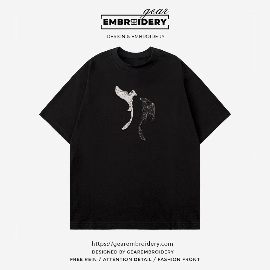 Dragons How to Train a Dragon Personalized Embroidered T Shirt Sweatshirt Hoodie Clothing HTD001