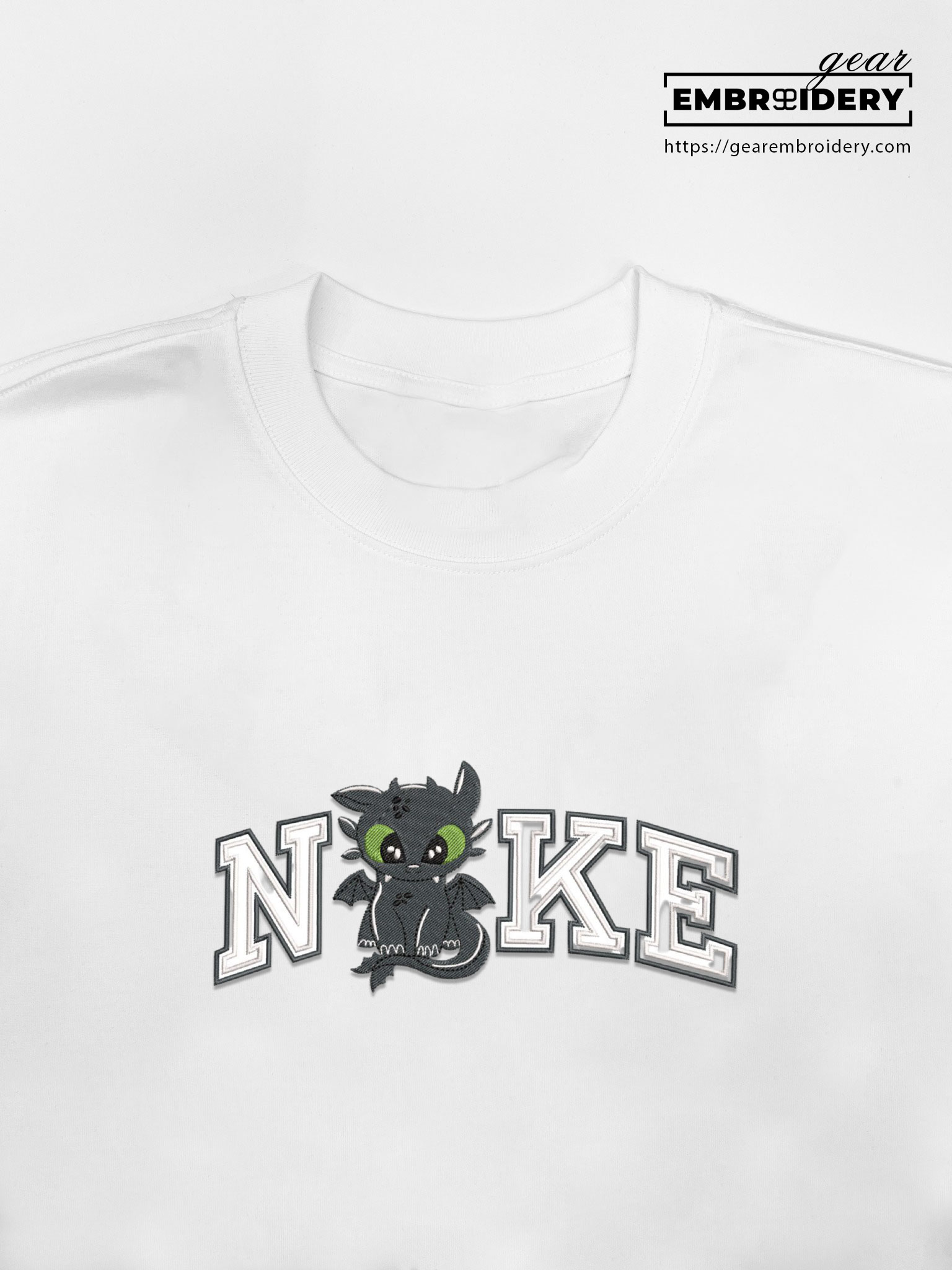 Toothless How to Train a Dragon Personalized Embroidered T Shirt Sweatshirt Hoodie Clothing HTD010