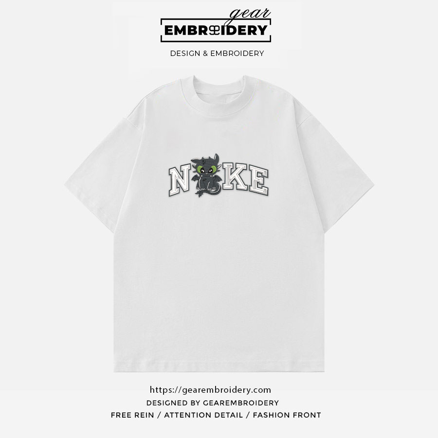 Toothless How to Train a Dragon Personalized Embroidered T Shirt Sweatshirt Hoodie Clothing HTD010