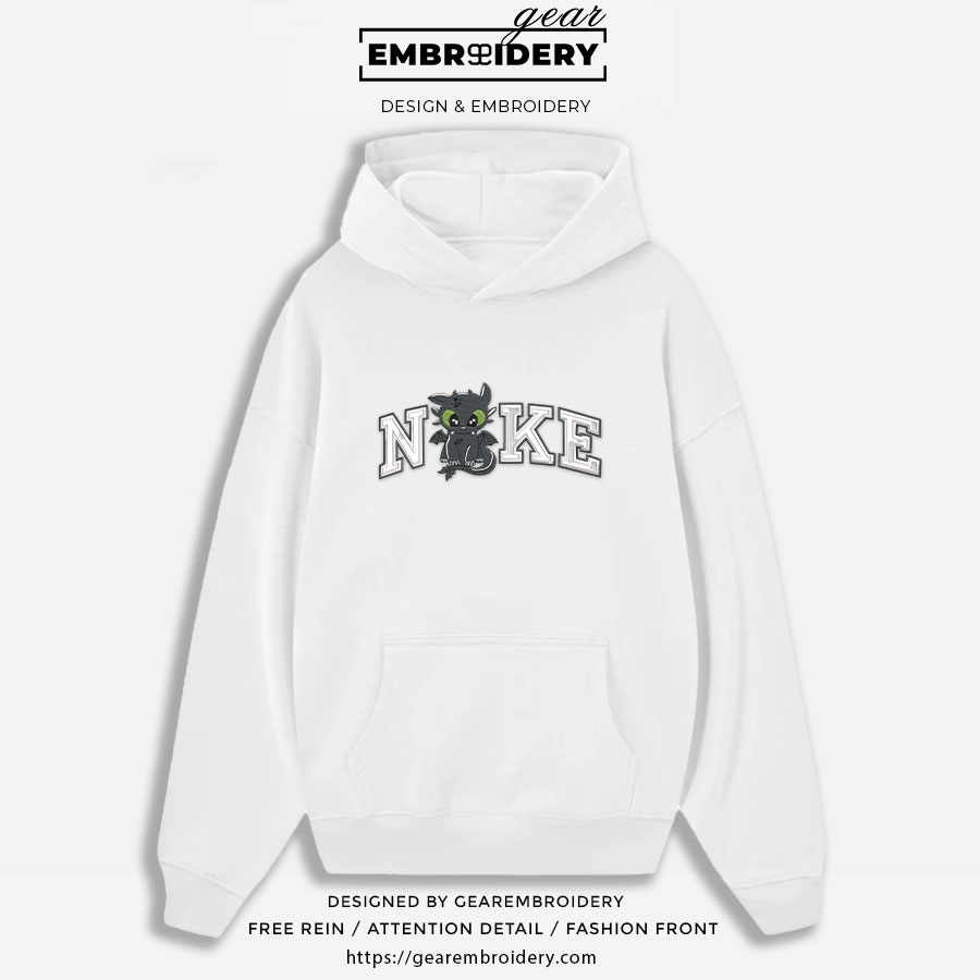 Toothless How to Train a Dragon Personalized Embroidered T Shirt Sweatshirt Hoodie Clothing HTD010