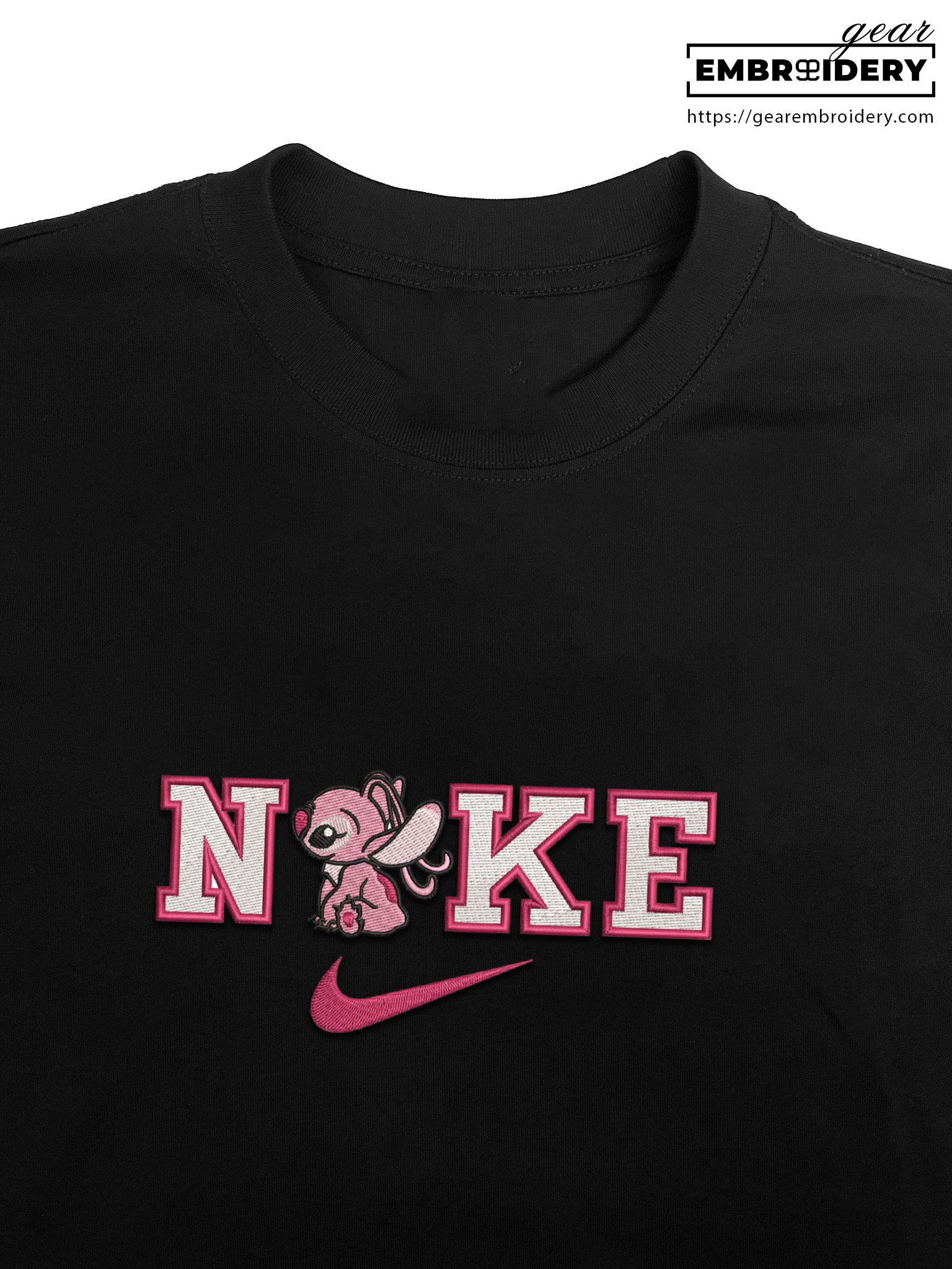 Angel Lilo & Stitch Embroidered Personalized Embroidered T Shirt Sweatshirt Hoodie Clothing LS003