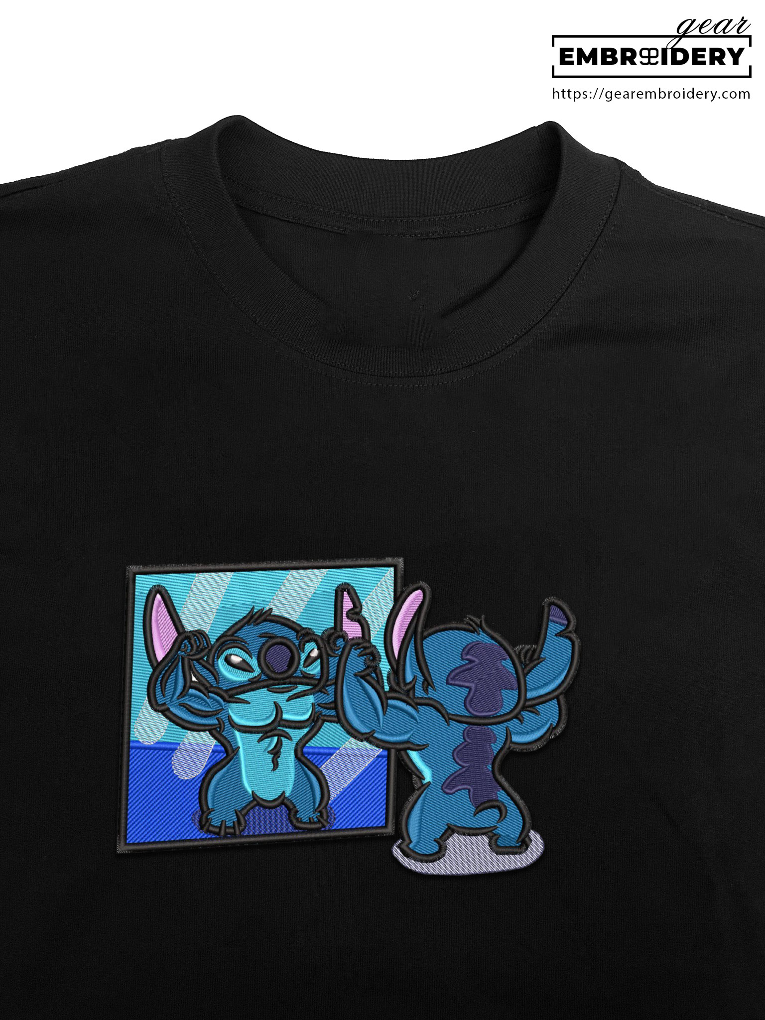 Stitch gym Lilo & Stitch Embroidered Personalized Embroidered T Shirt Sweatshirt Hoodie Clothing LS018