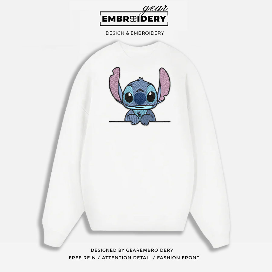 Stitch Lilo & Stitch Embroidered Personalized Embroidered T Shirt Sweatshirt Hoodie Clothing LS015