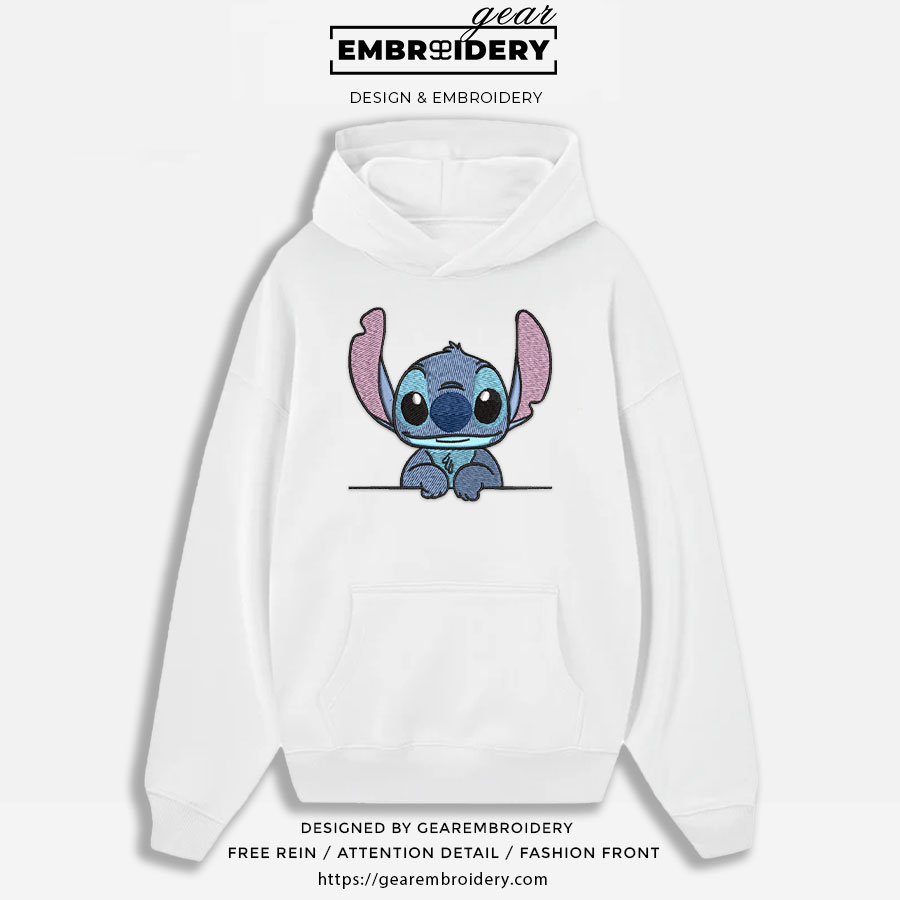 Stitch Lilo & Stitch Embroidered Personalized Embroidered T Shirt Sweatshirt Hoodie Clothing LS015
