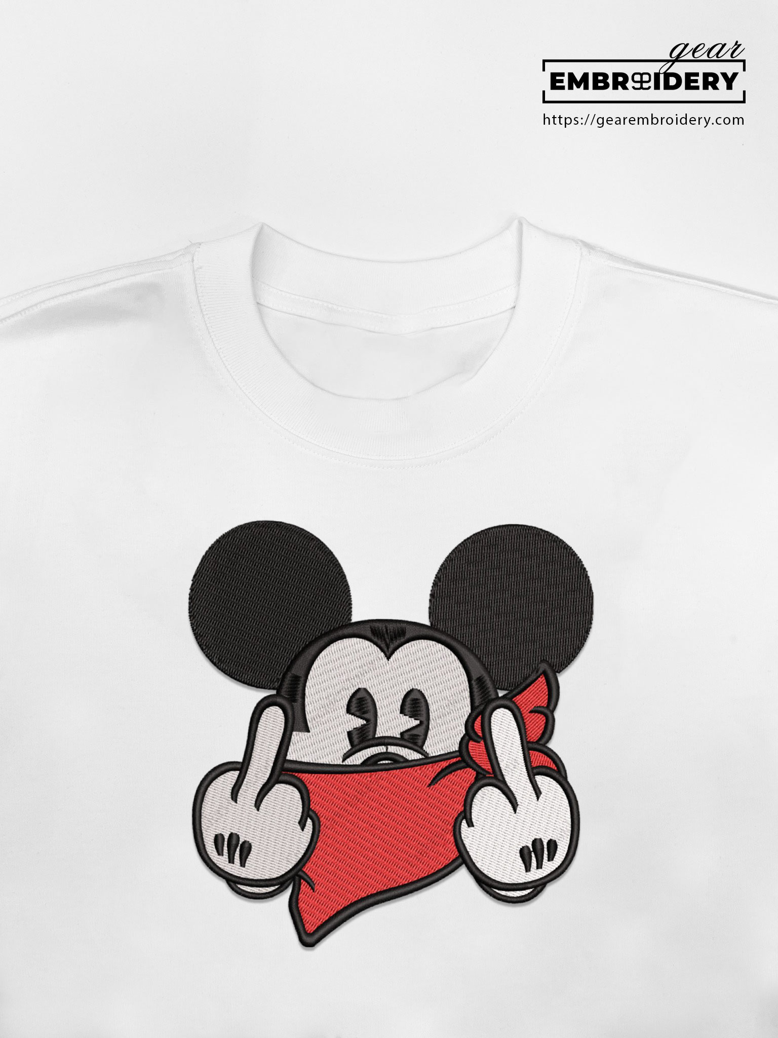 Mickey bandit Mickey Mouse Embroidered Personalized Embroidered T Shirt Sweatshirt Hoodie Clothing MKM002