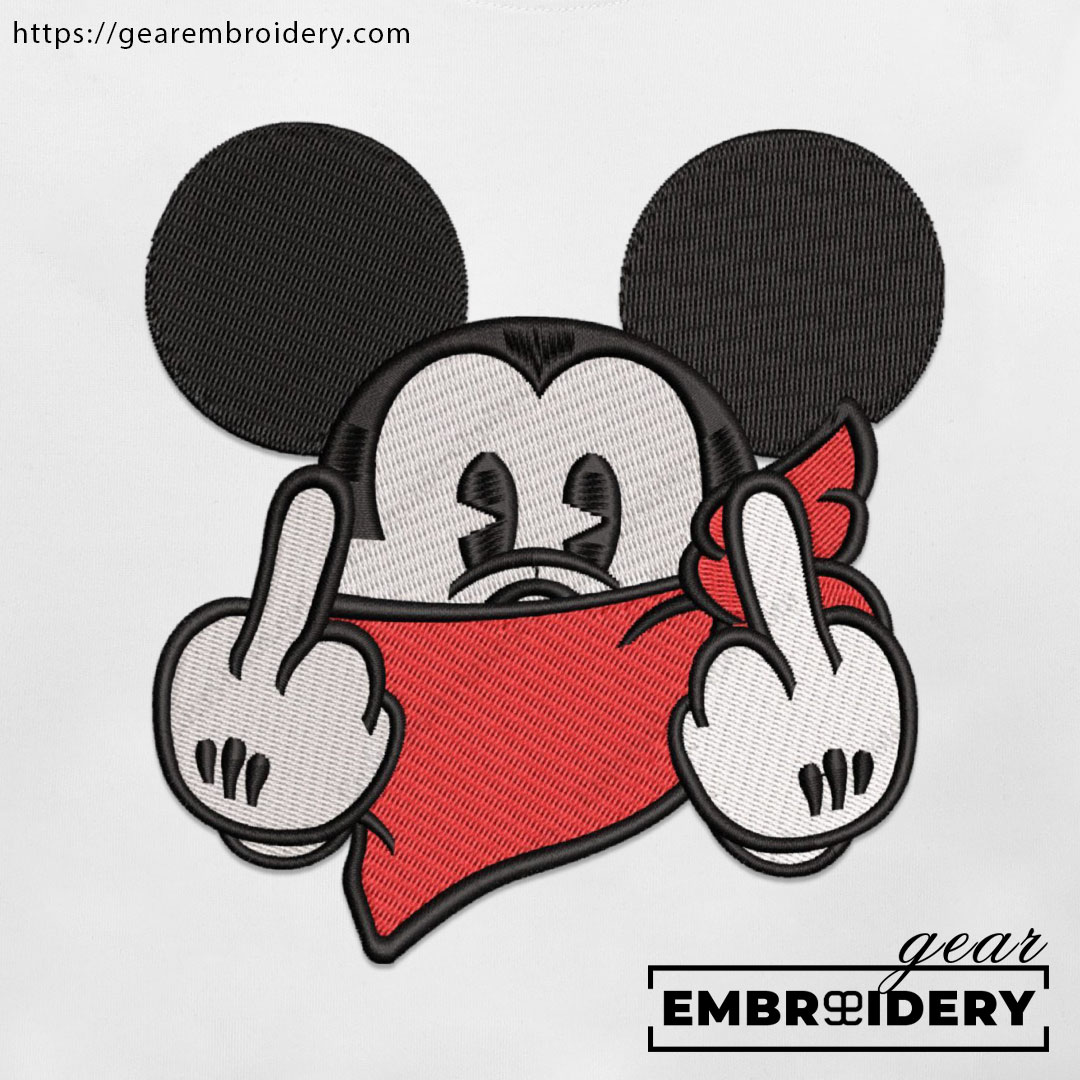Mickey bandit Mickey Mouse Embroidered Personalized Embroidered T Shirt Sweatshirt Hoodie Clothing MKM002