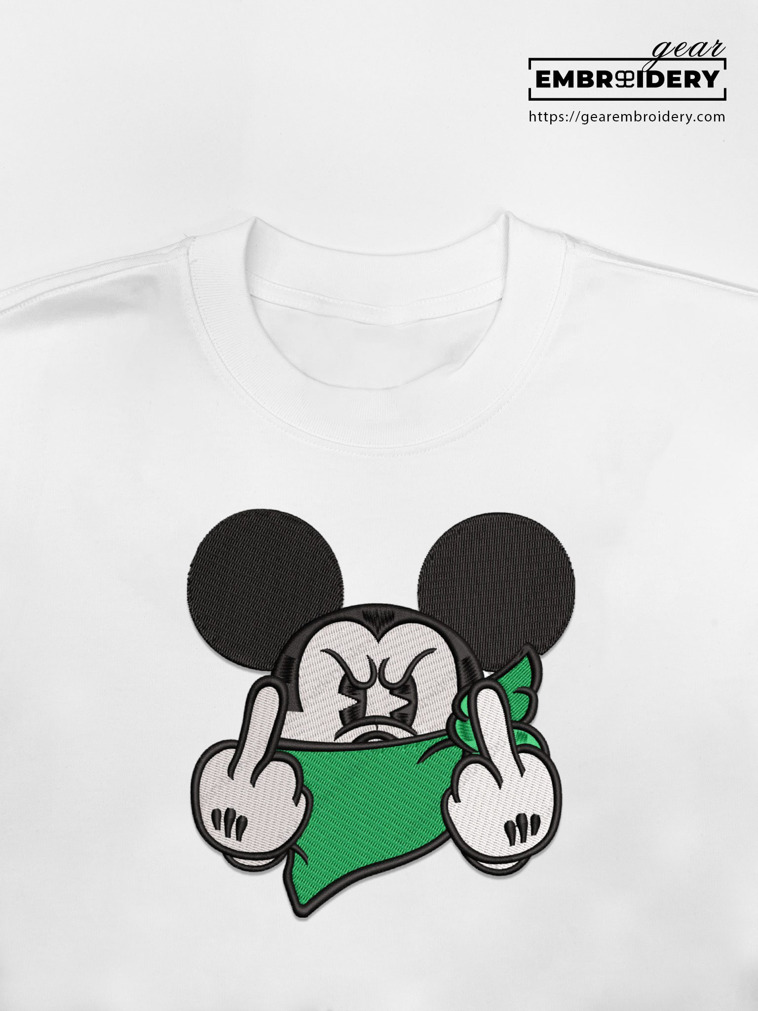 Mickey bandit Mickey Mouse Embroidered Personalized Embroidered T Shirt Sweatshirt Hoodie Clothing MKM003
