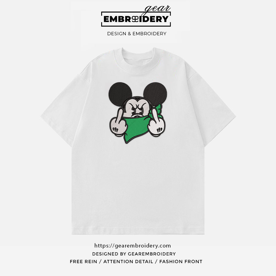 Mickey bandit Mickey Mouse Embroidered Personalized Embroidered T Shirt Sweatshirt Hoodie Clothing MKM003
