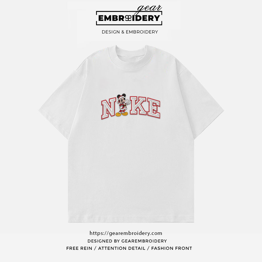 Mickey christmas Mickey Mouse Embroidered Personalized Embroidered T Shirt Sweatshirt Hoodie Clothing MKM004