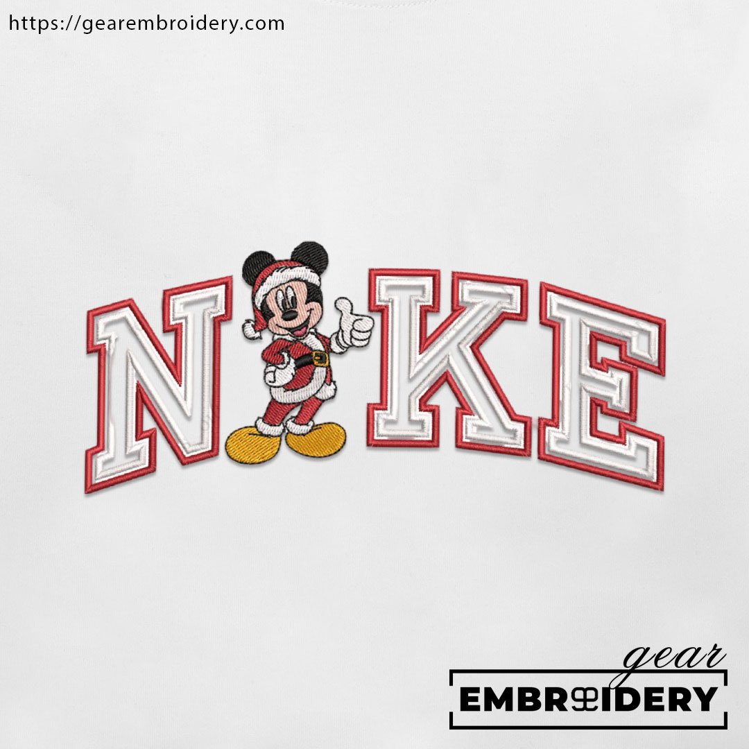 Mickey christmas Mickey Mouse Embroidered Personalized Embroidered T Shirt Sweatshirt Hoodie Clothing MKM004