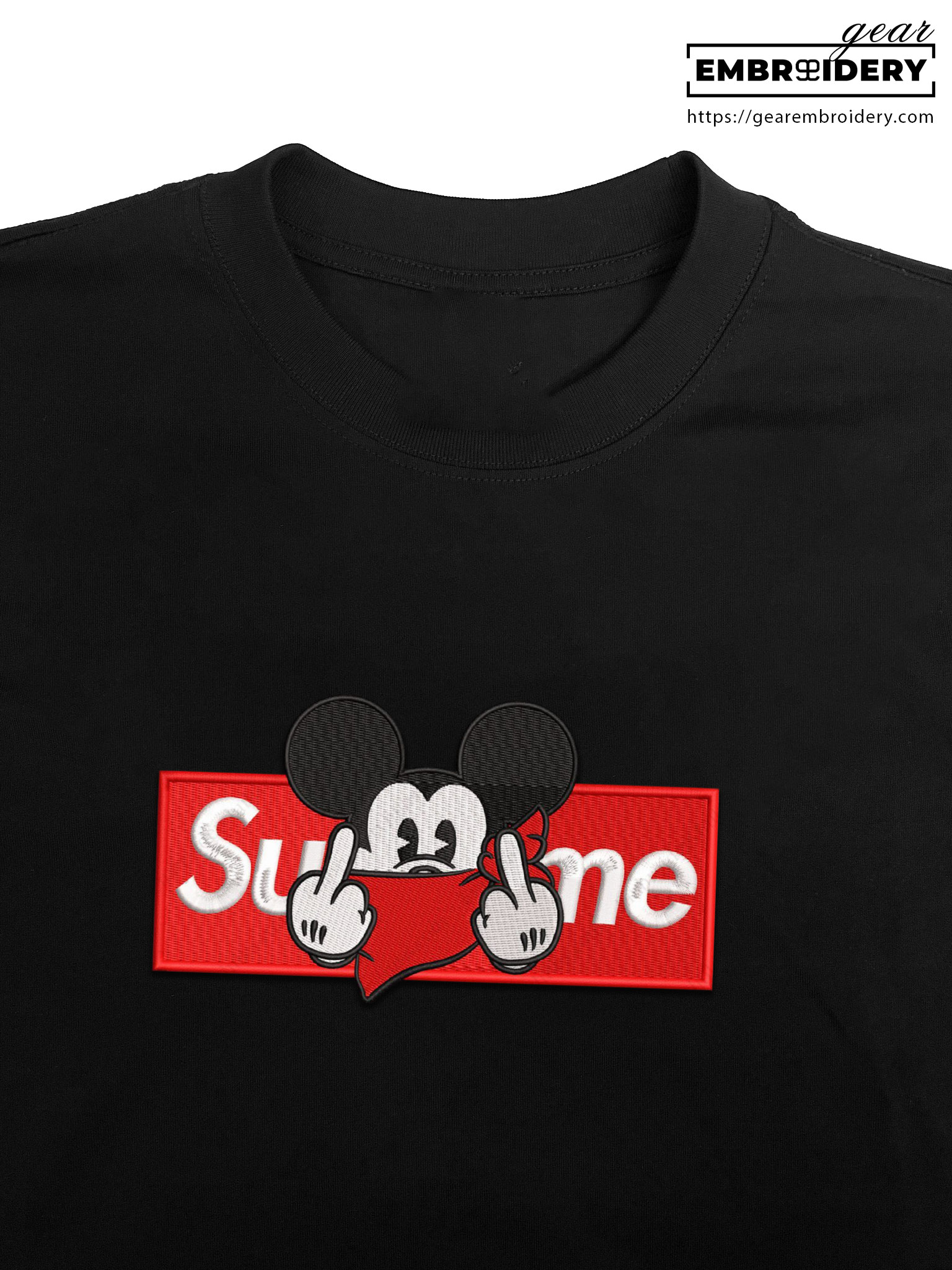 Mickey supreme Mickey Mouse Embroidered Personalized Embroidered T Shirt Sweatshirt Hoodie Clothing MKM009