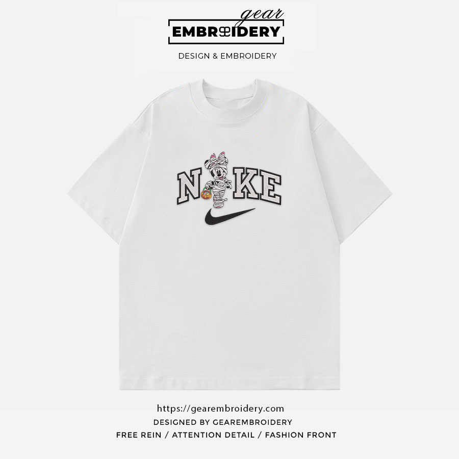 Minnie halloween Mickey Mouse Embroidered Personalized Embroidered T Shirt Sweatshirt Hoodie Clothing MKM010